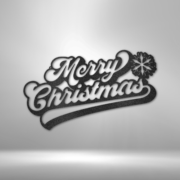 Merry Christmas Quote Steel Sign Laser Cut Powder Coated Home & Office Metal Wal